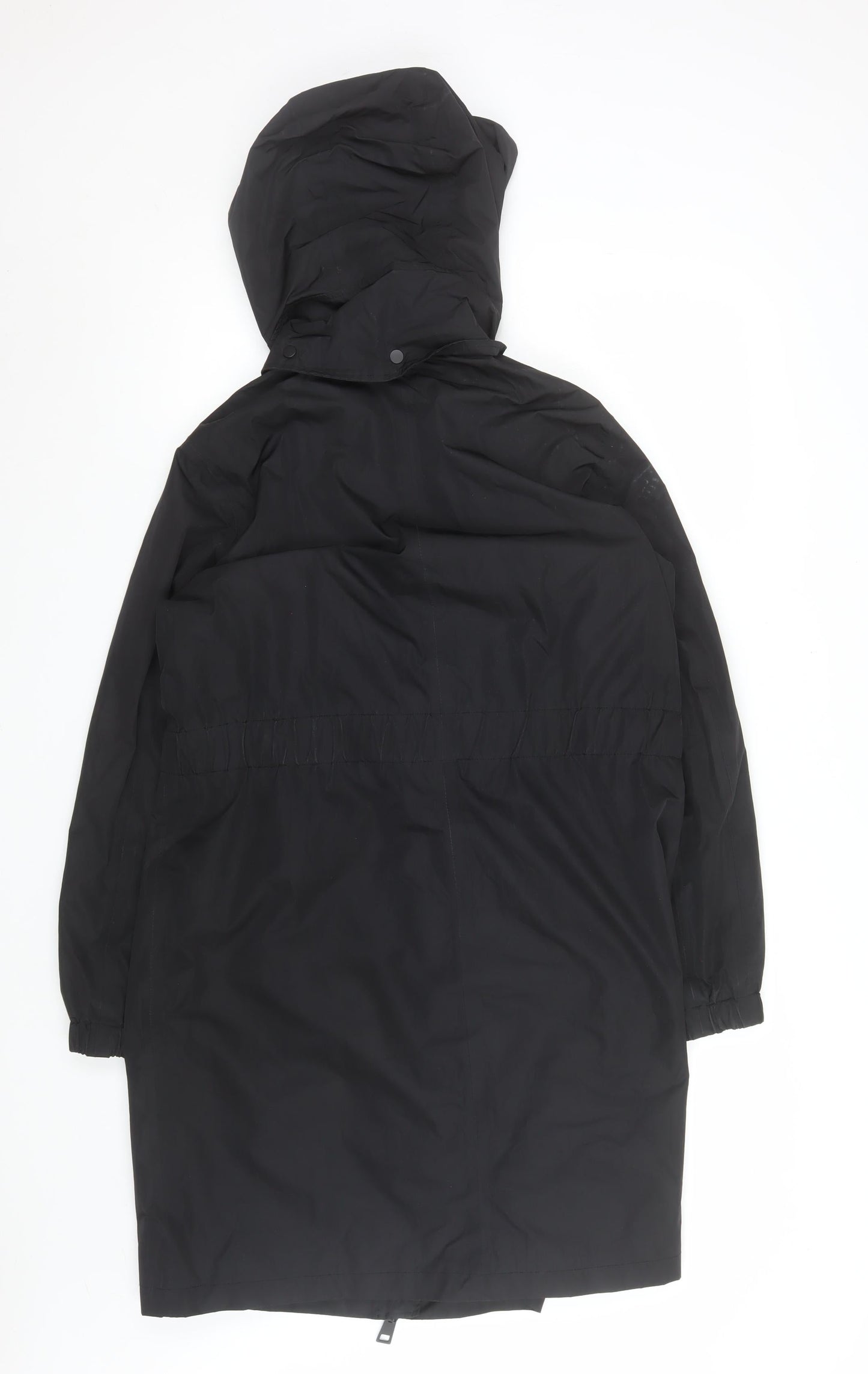 Womens UK Size 8 F&F Black Parka Coat