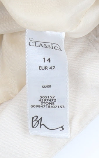 Womens UK Size 14 BHS Beige Basic Jacket