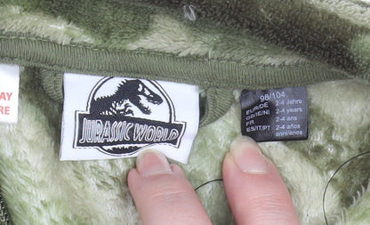 Boys UK Size 2-4 Years Jurassic World Green Basic Jacket