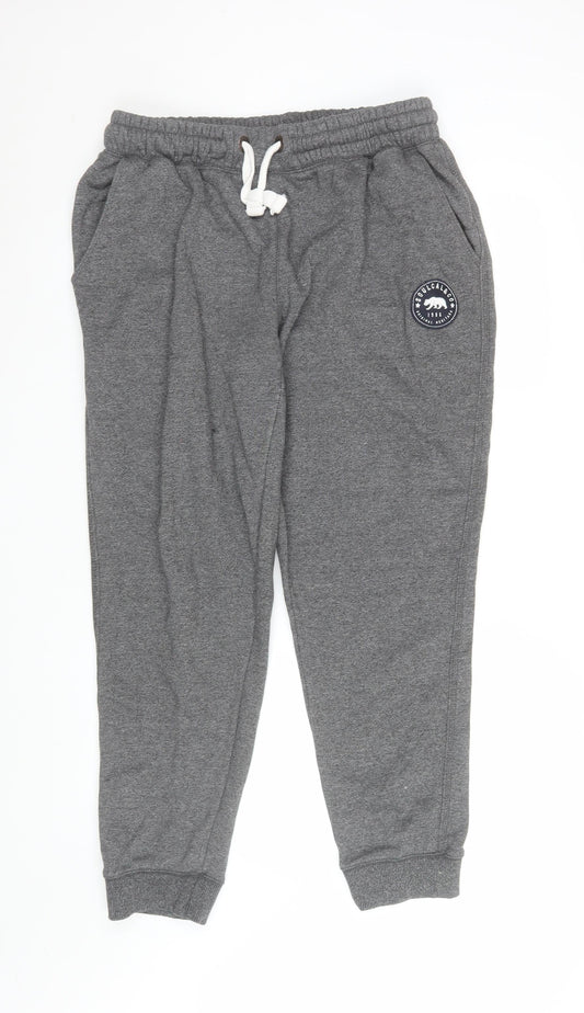 Mens UK Size 16 SoulCal & Co Regular Fit Jogger Grey Trousers