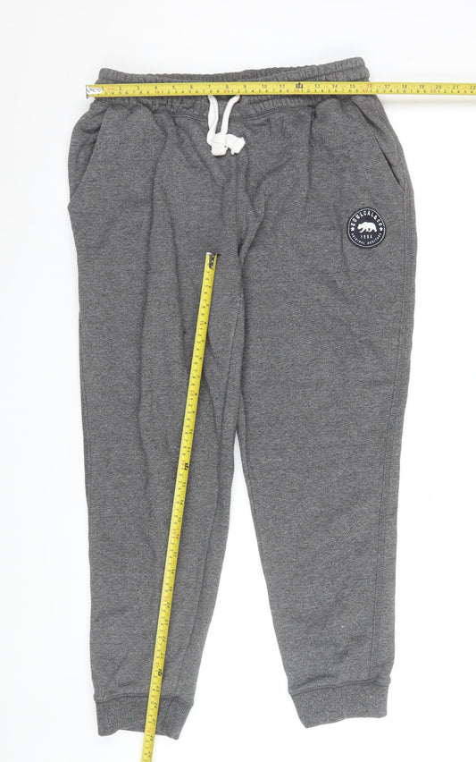 Mens UK Size 16 SoulCal & Co Regular Fit Jogger Grey Trousers