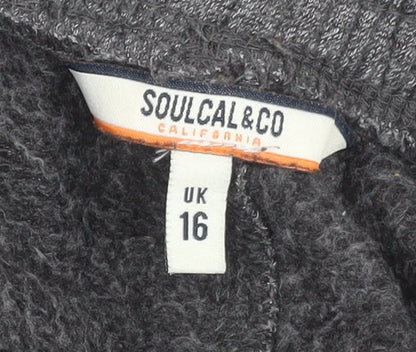 Mens UK Size 16 SoulCal & Co Regular Fit Jogger Grey Trousers