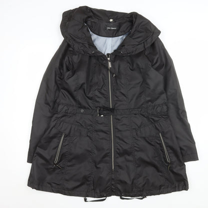 Womens UK Size 12 Jan Kuiperus Black Parka Coat