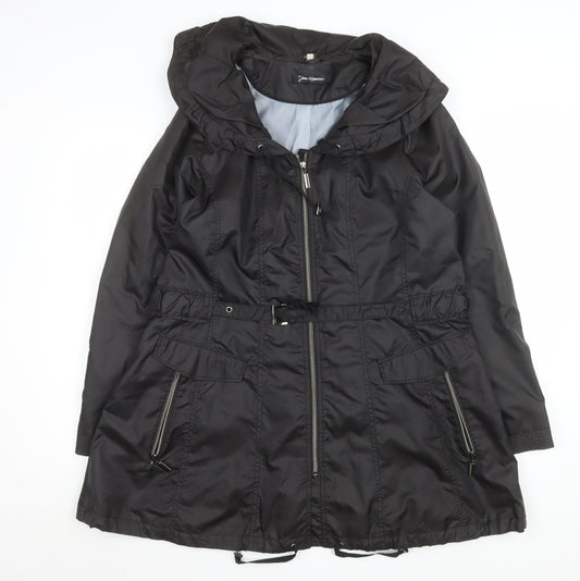 Womens UK Size 12 Jan Kuiperus Black Parka Coat