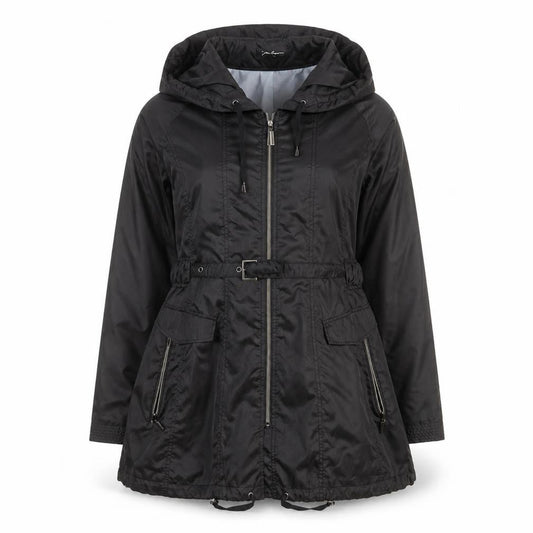 Womens UK Size 12 Jan Kuiperus Black Parka Coat