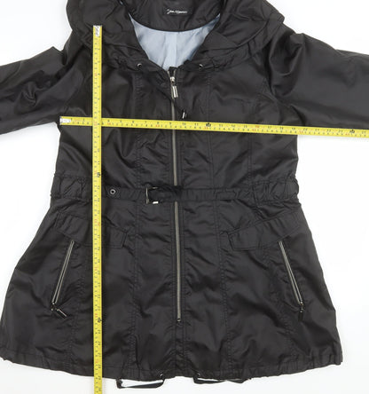 Womens UK Size 12 Jan Kuiperus Black Parka Coat