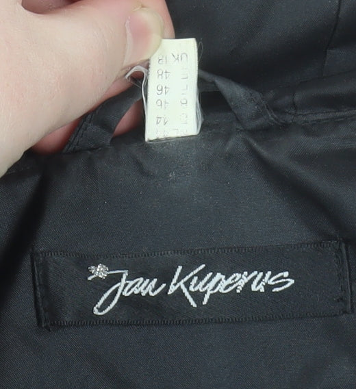 Womens UK Size 12 Jan Kuiperus Black Parka Coat