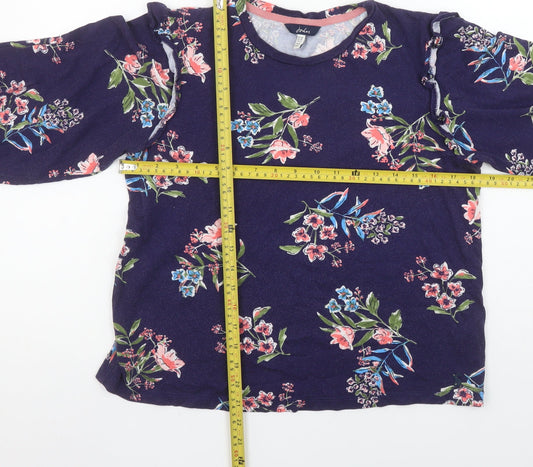 Womens UK Size 10 Joules Blue Tunic Blouse