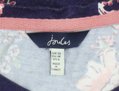Womens UK Size 10 Joules Blue Tunic Blouse
