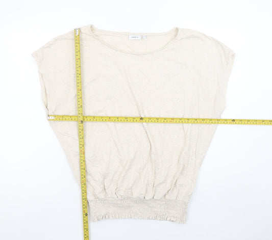 Womens UK Size 16 NEXT Beige Basic T-Shirt