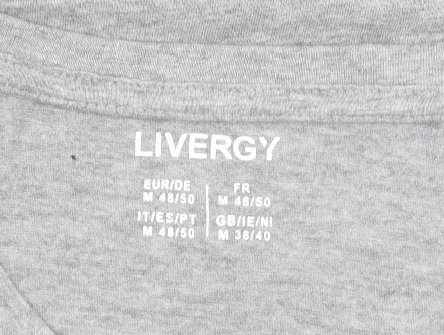 Mens UK Size M Livergy Grey  T-Shirt