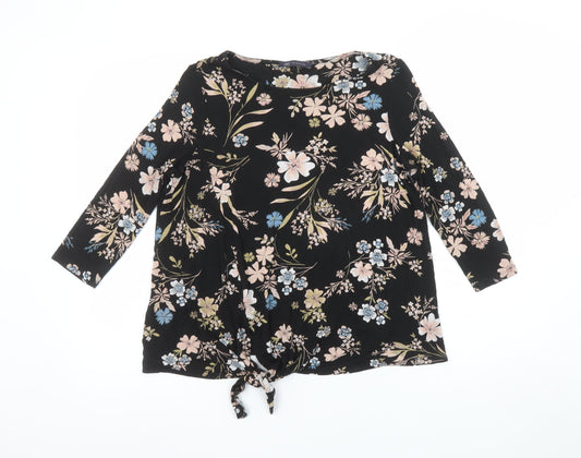 Womens UK Size 10 Marks and Spencer Black Tunic Blouse