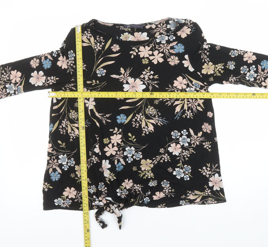 Womens UK Size 10 Marks and Spencer Black Tunic Blouse