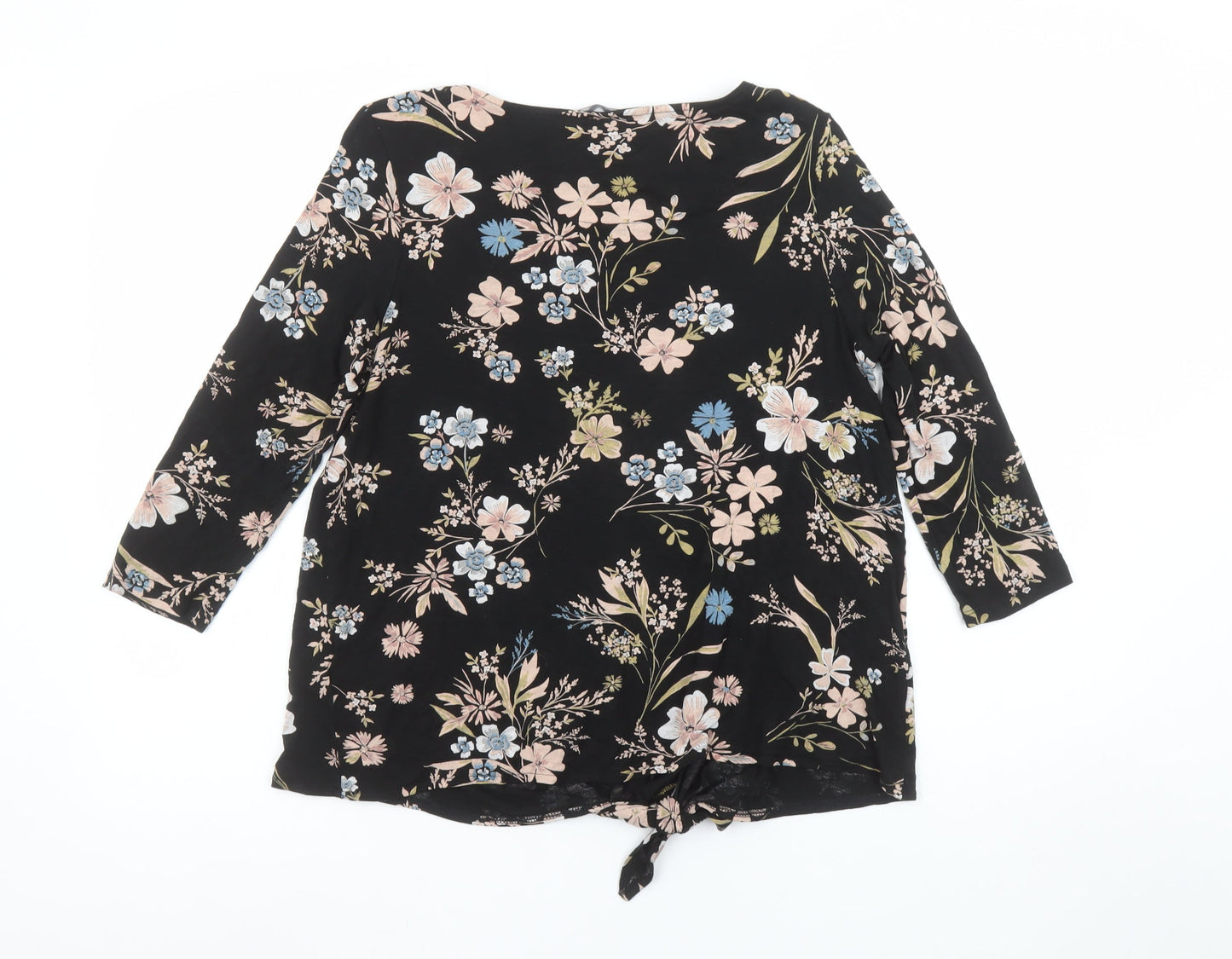 Womens UK Size 10 Marks and Spencer Black Tunic Blouse