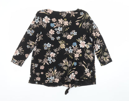 Womens UK Size 10 Marks and Spencer Black Tunic Blouse