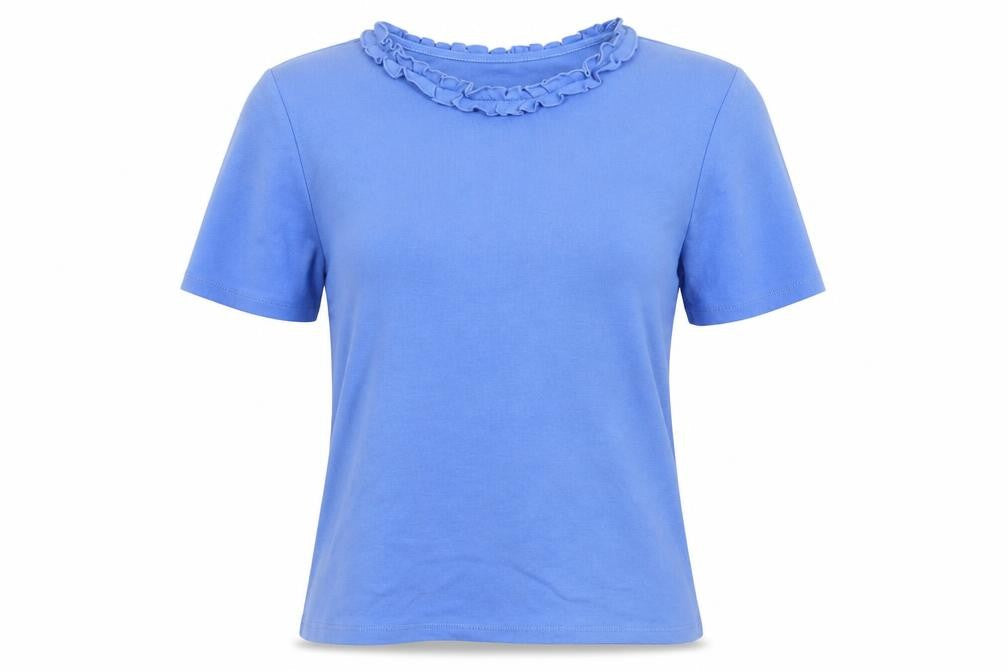 Womens UK Size 16 Poppy Blue Basic T-Shirt