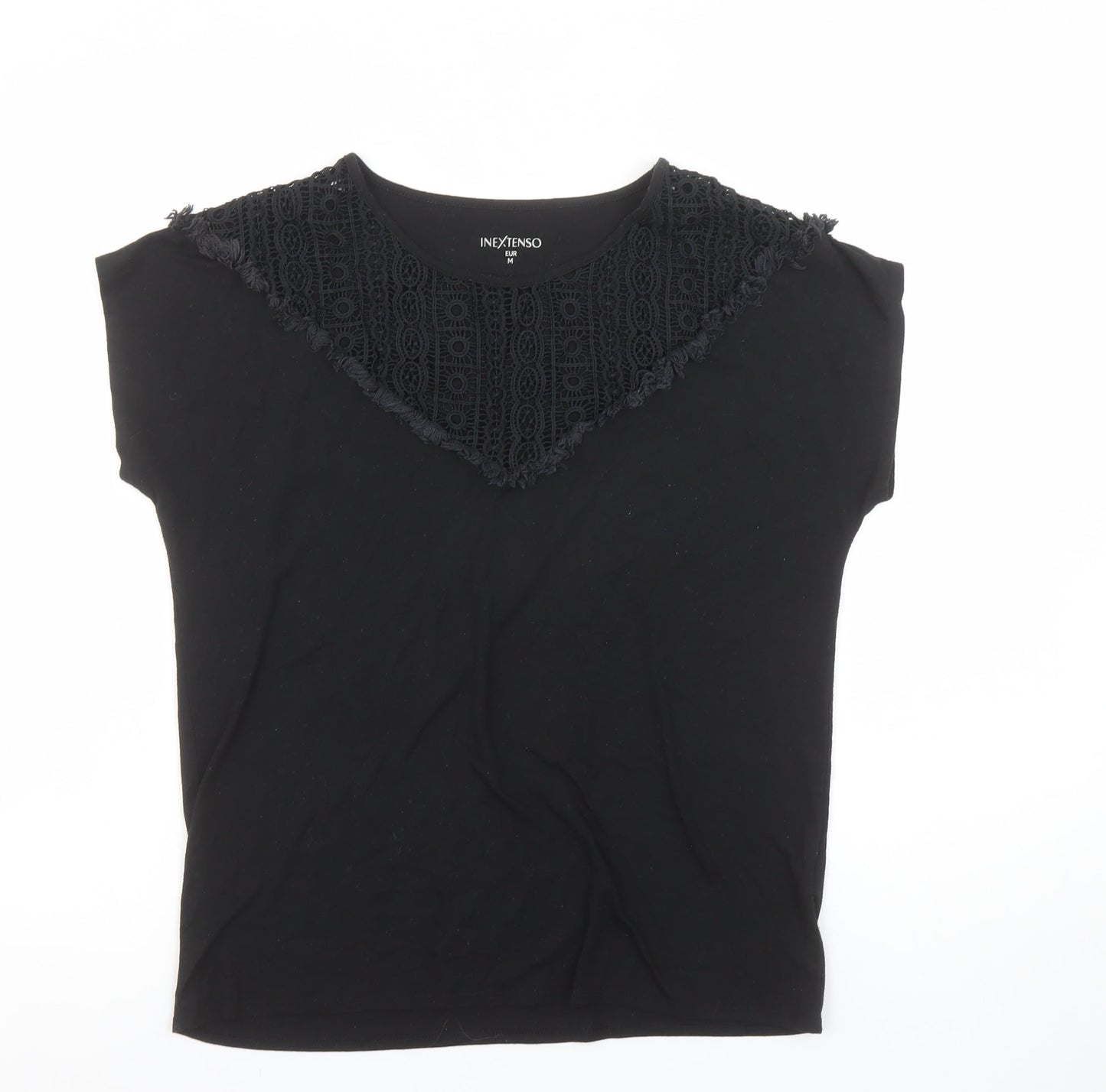 Womens UK Size 12 Inextenso Black Camisole T-Shirt