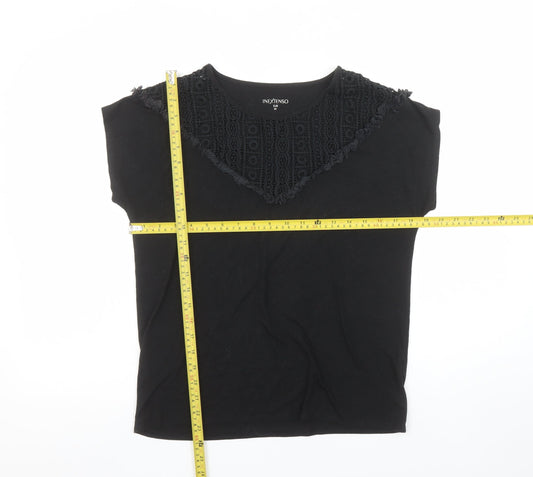 Womens UK Size 12 Inextenso Black Camisole T-Shirt