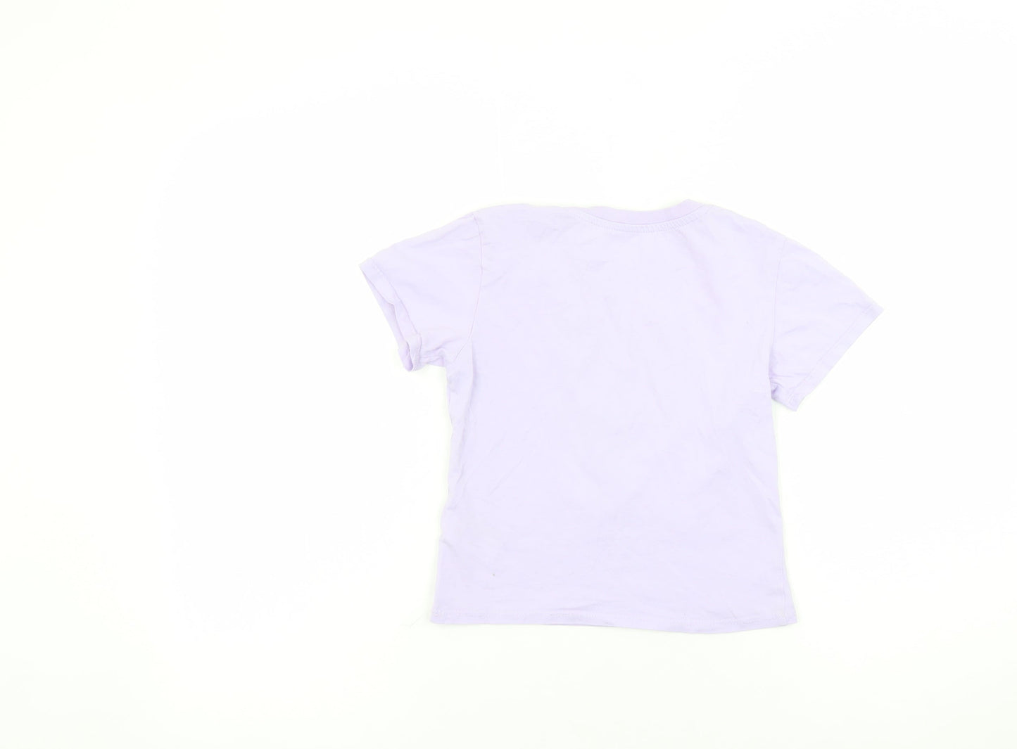 Girls UK Size 4-6 Years H&M Purple Basic T-Shirt