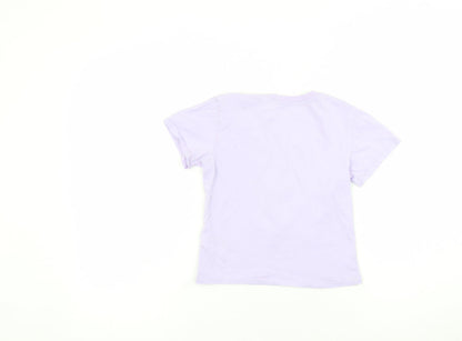 Girls UK Size 4-6 Years H&M Purple Basic T-Shirt