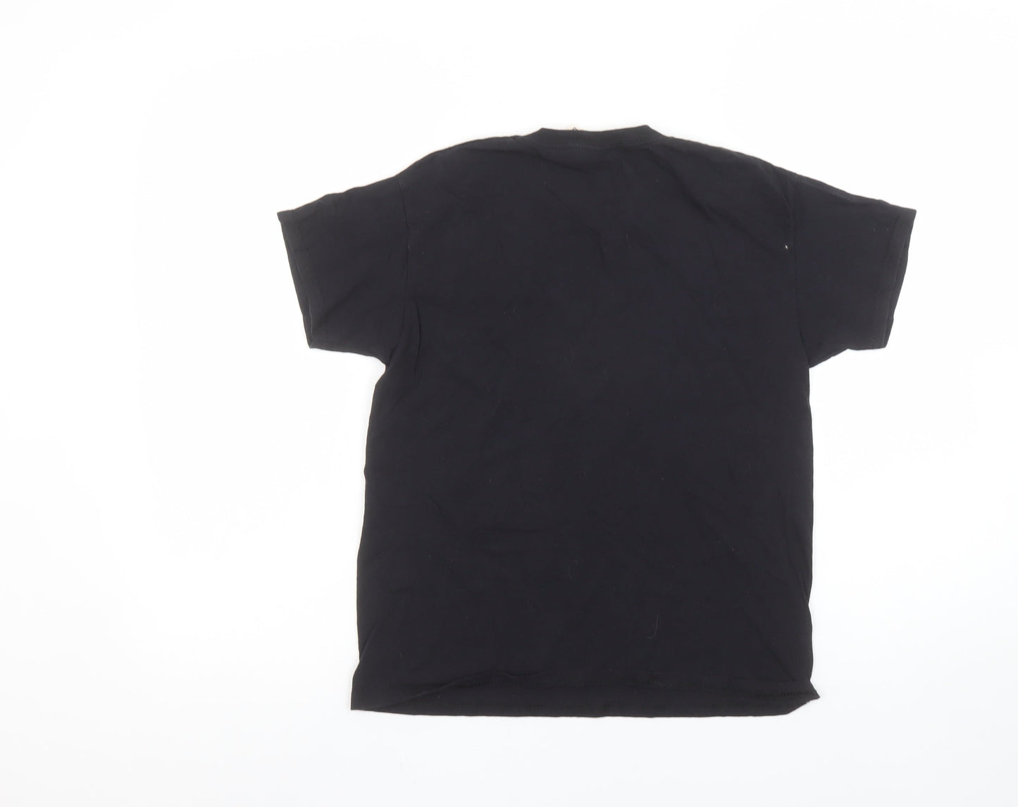 Boys UK Size 9-11 Years Fruit of the Loom Black Basic T-Shirt