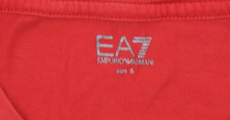 Mens UK Size S Emporio Armani Red  T-Shirt