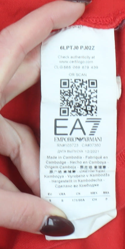 Mens UK Size S Emporio Armani Red  T-Shirt