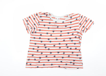 Womens UK Size 14 Warehouse Multicoloured Basic T-Shirt