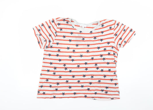 Womens UK Size 14 Warehouse Multicoloured Basic T-Shirt