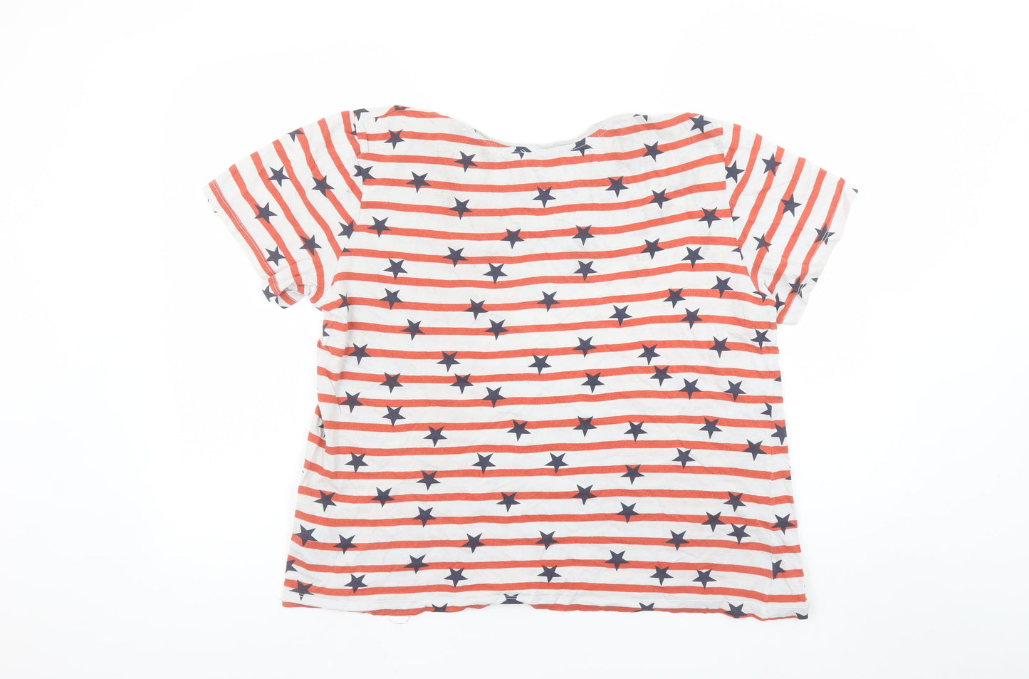 Womens UK Size 14 Warehouse Multicoloured Basic T-Shirt