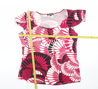 Womens UK Size 16 elle louise Pink Basic T-Shirt