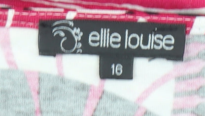 Womens UK Size 16 elle louise Pink Basic T-Shirt