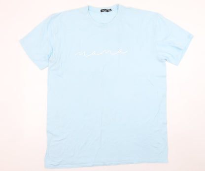 Womens UK Size 16 Boohoo Blue Basic T-Shirt
