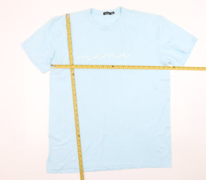 Womens UK Size 16 Boohoo Blue Basic T-Shirt