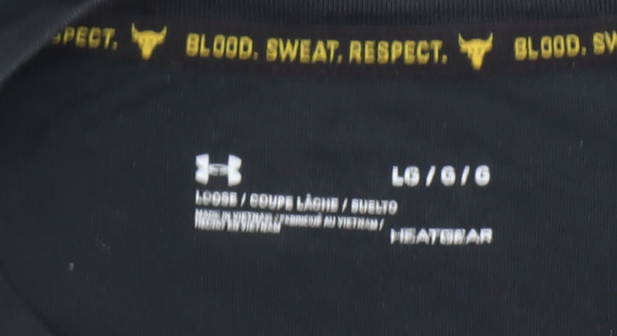 Mens UK Size L Under armour Black  T-Shirt