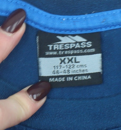 Mens UK Size 2XL Trespass Blue  T-Shirt
