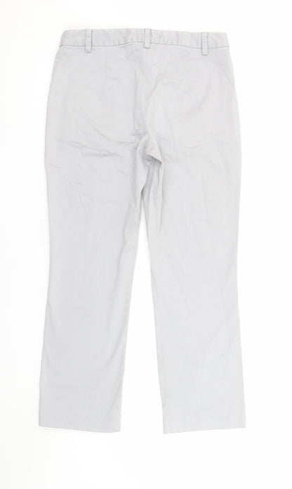 Womens UK Size 10 Great Plains Regular Fit Chino Grey Trousers