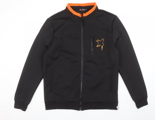 Mens UK Size XL GONG Black Full Zip Sweatshirt