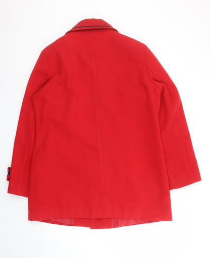 Womens UK Size 16 Kesta London Red Overcoat