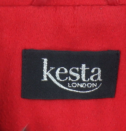 Womens UK Size 16 Kesta London Red Overcoat