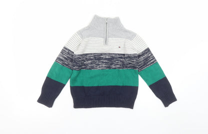 Boys UK Size 4 Years Tommy Hilfiger Multicoloured Pullover Jumper