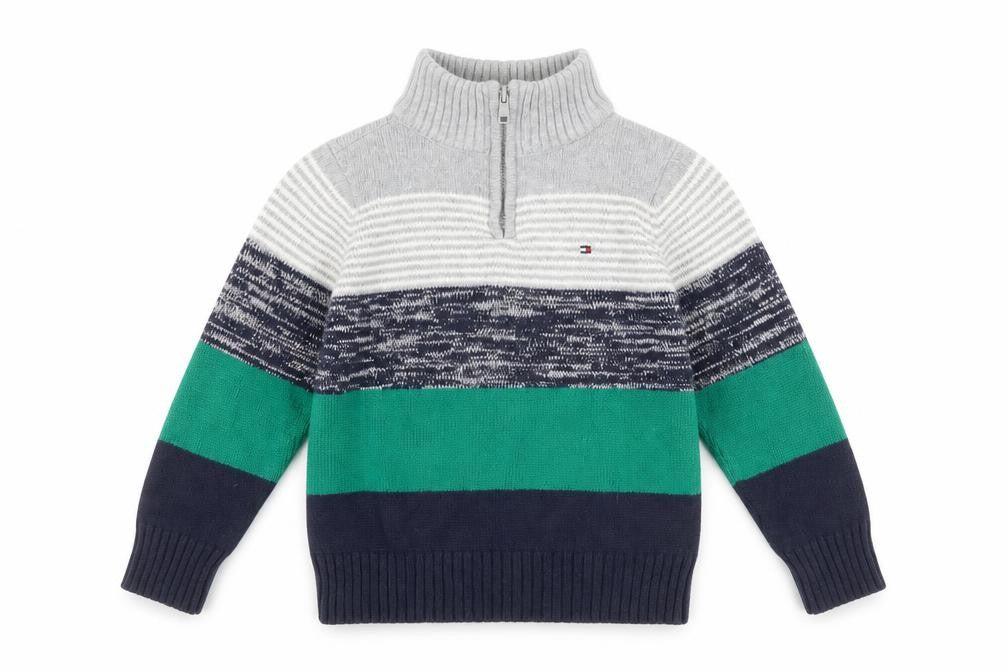 Boys UK Size 4 Years Tommy Hilfiger Multicoloured Pullover Jumper