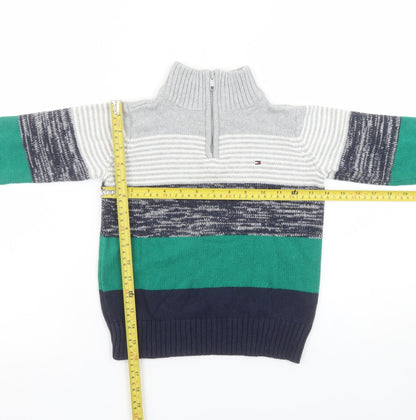 Boys UK Size 4 Years Tommy Hilfiger Multicoloured Pullover Jumper