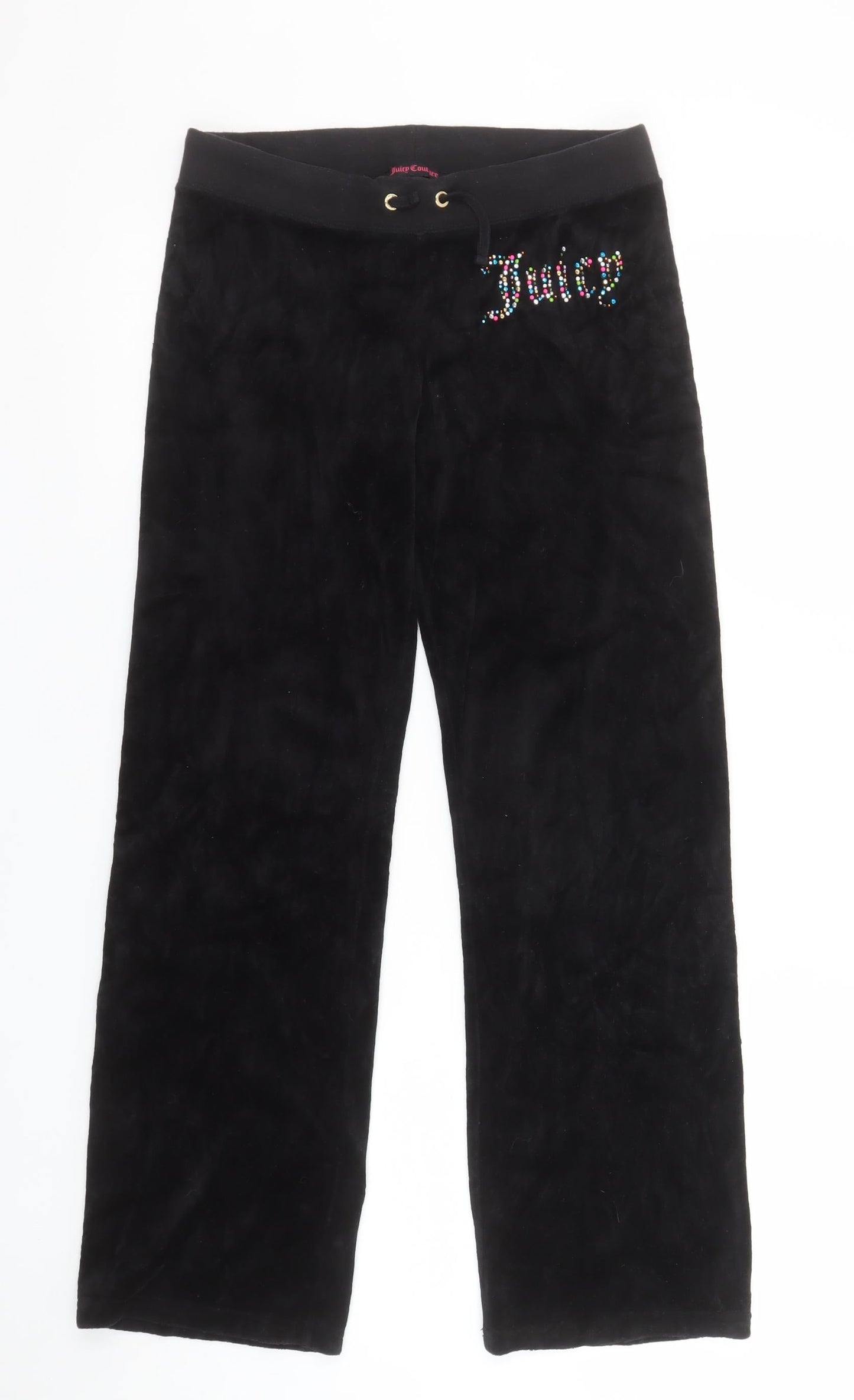 Girls UK Size 14 Years Juicy Couture Regular Fit Sweatpants Black Trousers