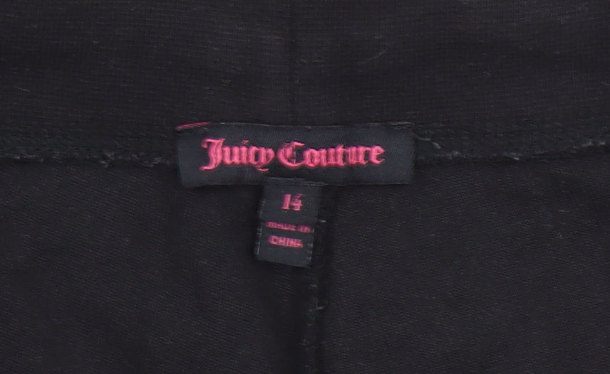 Girls UK Size 14 Years Juicy Couture Regular Fit Sweatpants Black Trousers