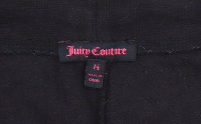 Girls UK Size 14 Years Juicy Couture Regular Fit Sweatpants Black Trousers