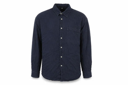 MAYNE Men’s Blue Cotton Long Sleeve Button-Up Shirt XL