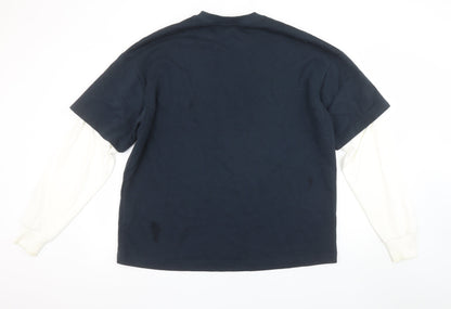 Womens UK Size 12 Zara Blue Pullover Sweatshirt