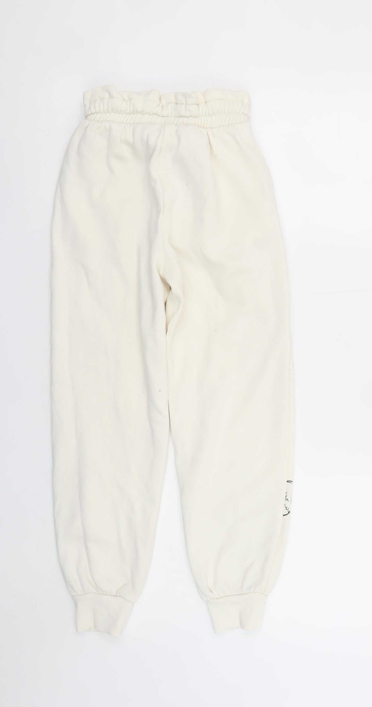 Girls UK Size 134 Gremlins Regular Fit Jogger Ivory Trousers