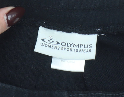 Womens UK Size 12 Olympus Regular Fit Capri Black Trousers